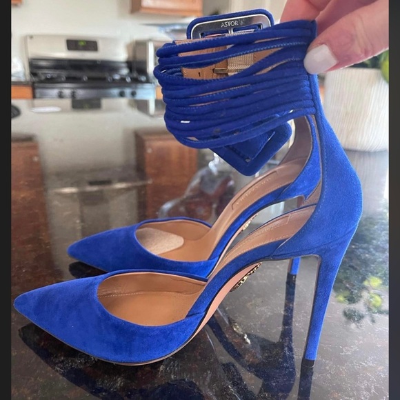 Never worn Suede Aquazurra High Heels - Picture 3 of 5